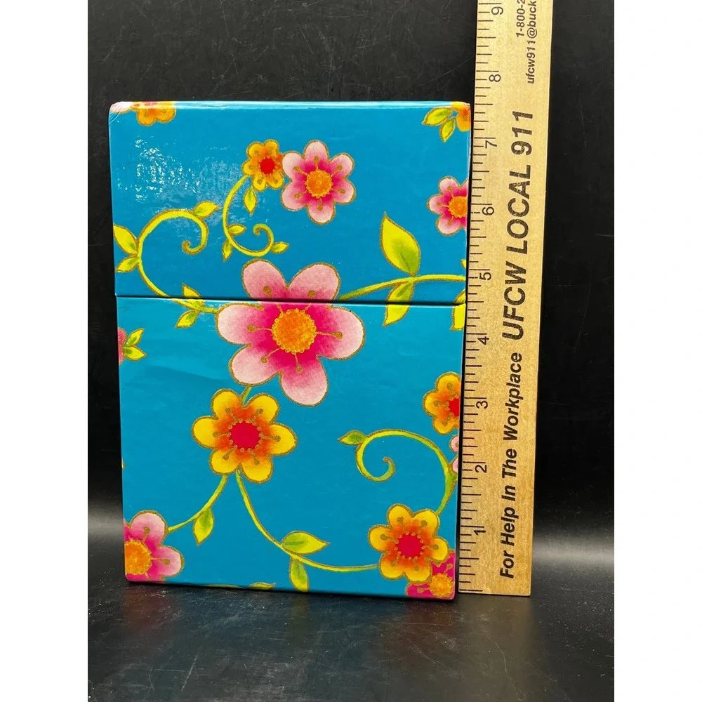 Vtg Set‎ Of 16 Notecards Envelopes In Floral Box Beautiful! Stationery Cards
